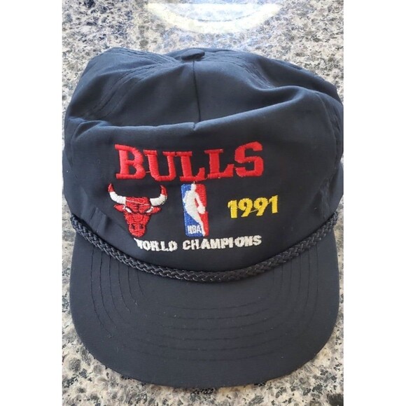 Vintage Chicago Bulls World Champions 1991 Snapback Hat Cap NBA